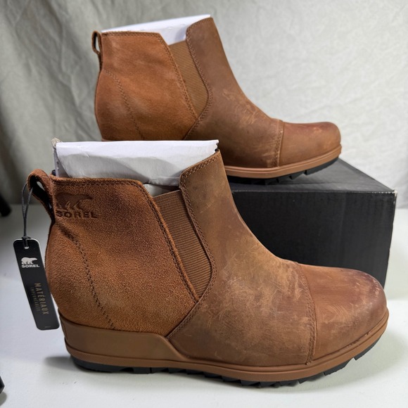 Sorel Women's Waterproof Suede Leather Ankle Boots Brown Size 10.5 - Picture 2 of 11